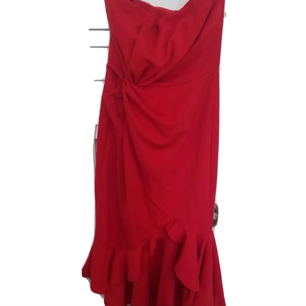 Hello Molly sexy midi red dress women party cocktail Medium NWT